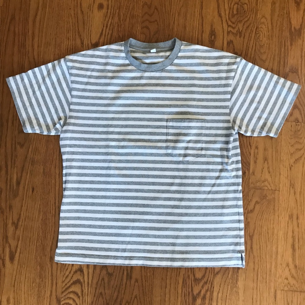 Uniqlo Striped Boxy Short Sleeve Heavyweight Tee